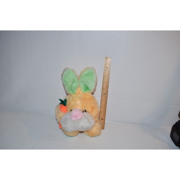 Vtg MTY Intl Round Baby Bunny rabbit w/ carrot pastel yellow green - Picture 6 of 11